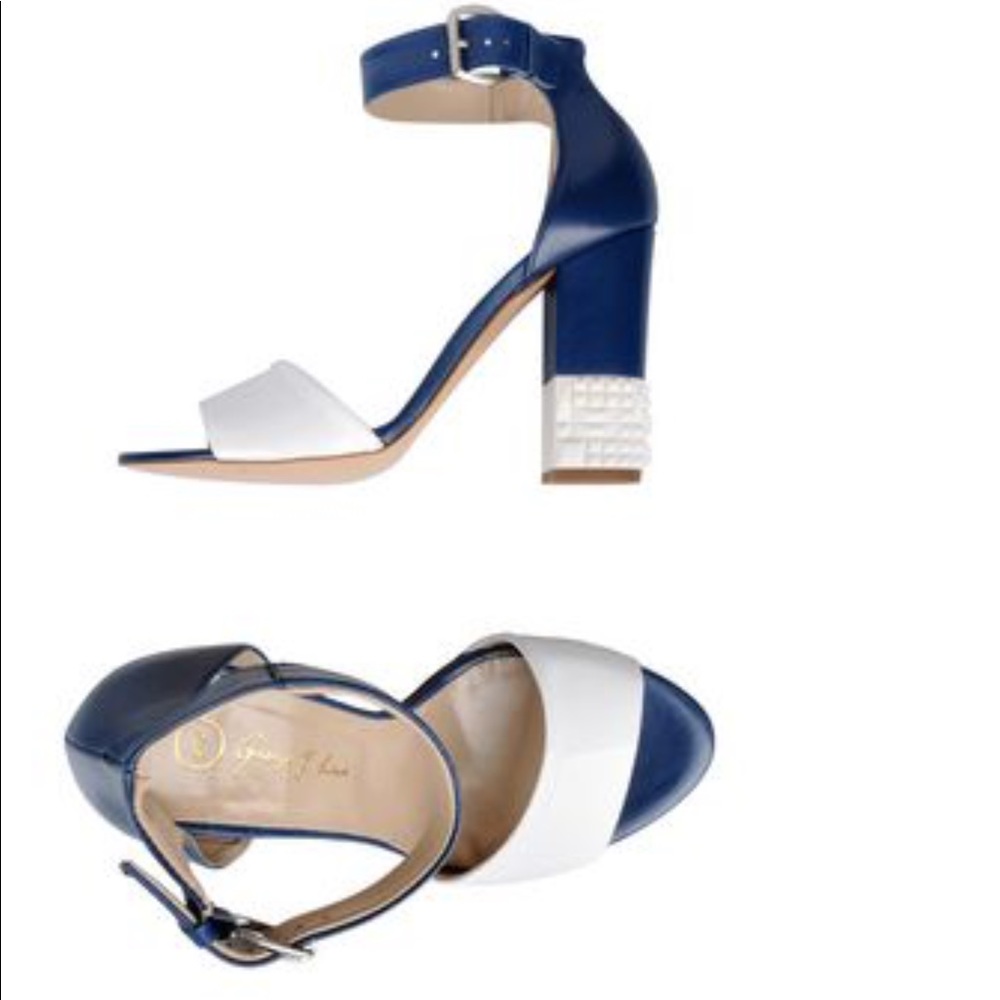 George J. Love Color-Block, Block heel Sandal.